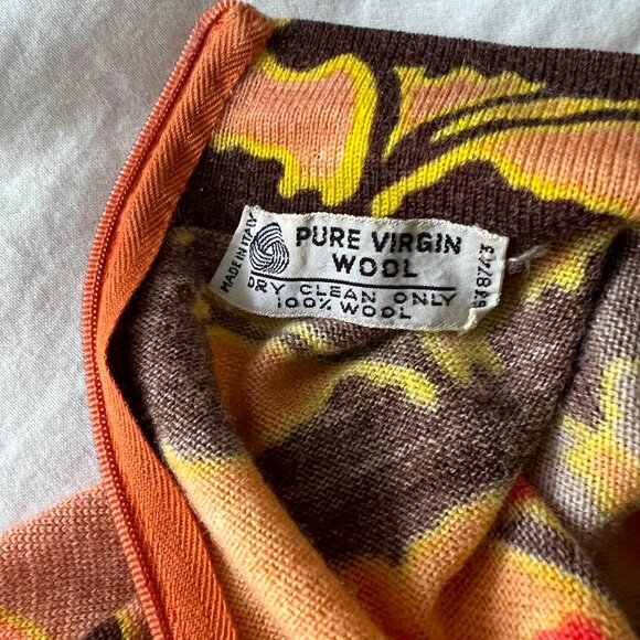 Goldworm Vtg 60s 70s - Psychedelic, Mod & Rare - 100% Virgin Merino Wool - Picture 6 of 14